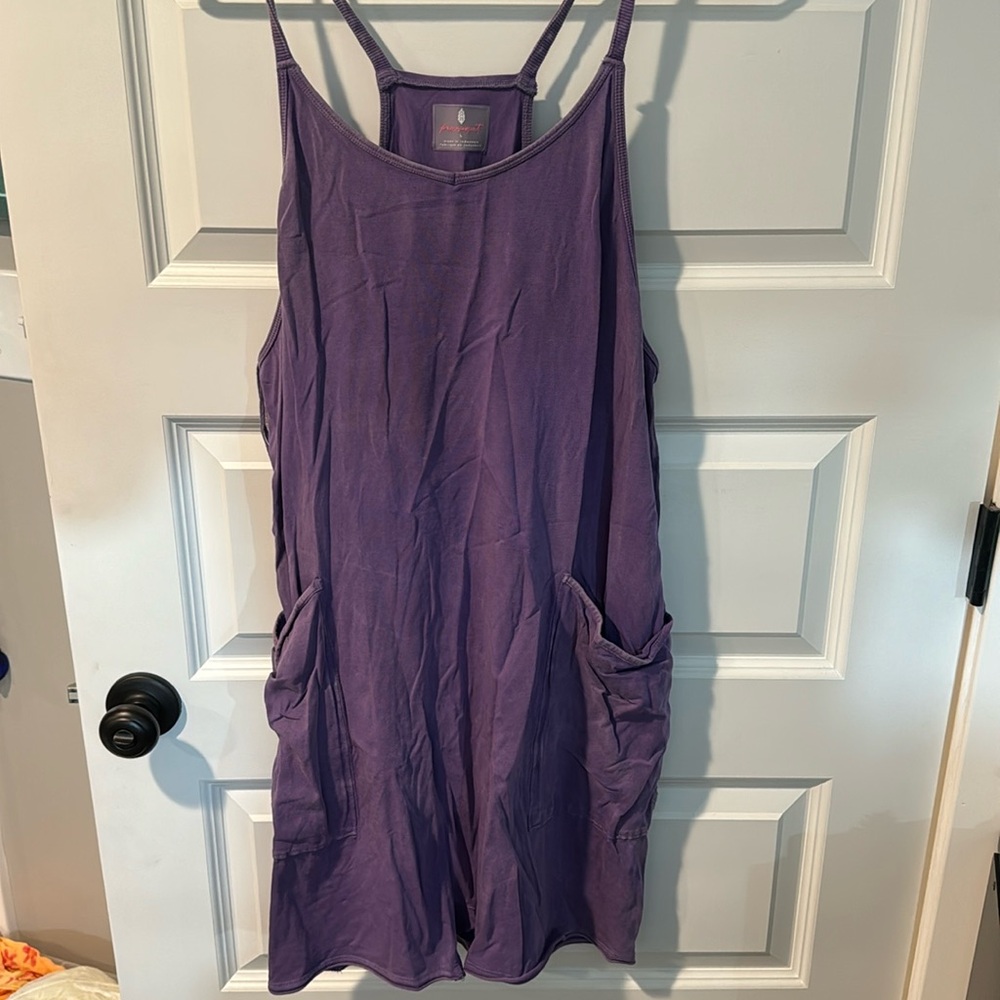 Free People Movement Purple Short Onesie with Pockets Size L